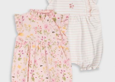 Σετ 2 φορμάκια για βρεφικό κορίτσι (0 - 18 μηνών) | ΑΝΟΙΧΤΟ ΡΟΖ - Energiers - 